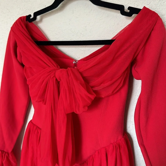 House of CB 'Alana' Scarlet Off Shoulder Dress NWOT size XS - Picture 8 of 13